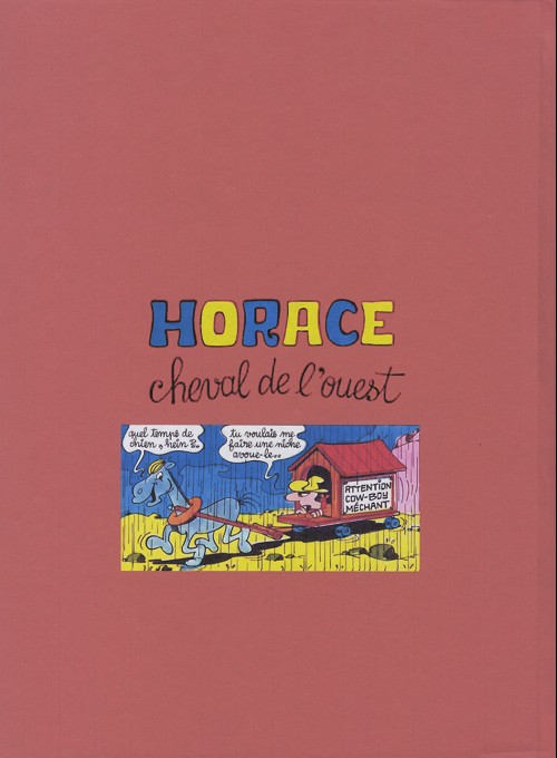 Verso de l'album Horace Intégrale Volume 1