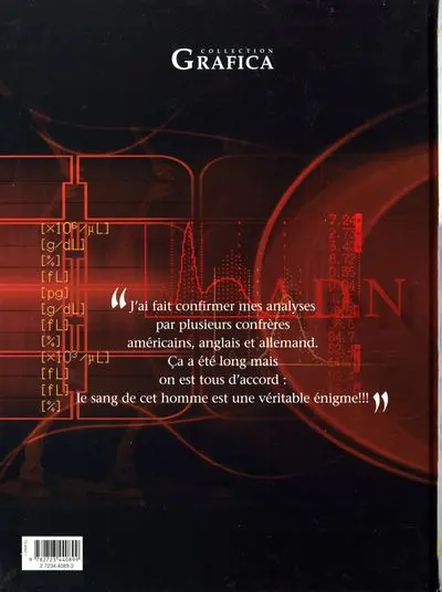 Verso de l'album A.D.N. Tome 1 L'espèce temps