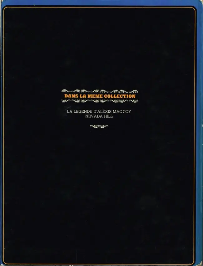 Verso de l'album Mac Coy Tome 1 La légende d'Alexis Mac Coy