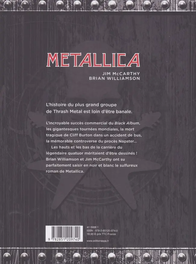 Verso de l'album Metallica