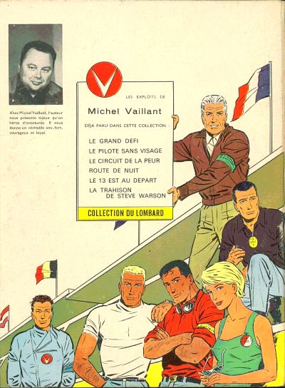 Verso de l'album Michel Vaillant Tome 7 Les casse-cou