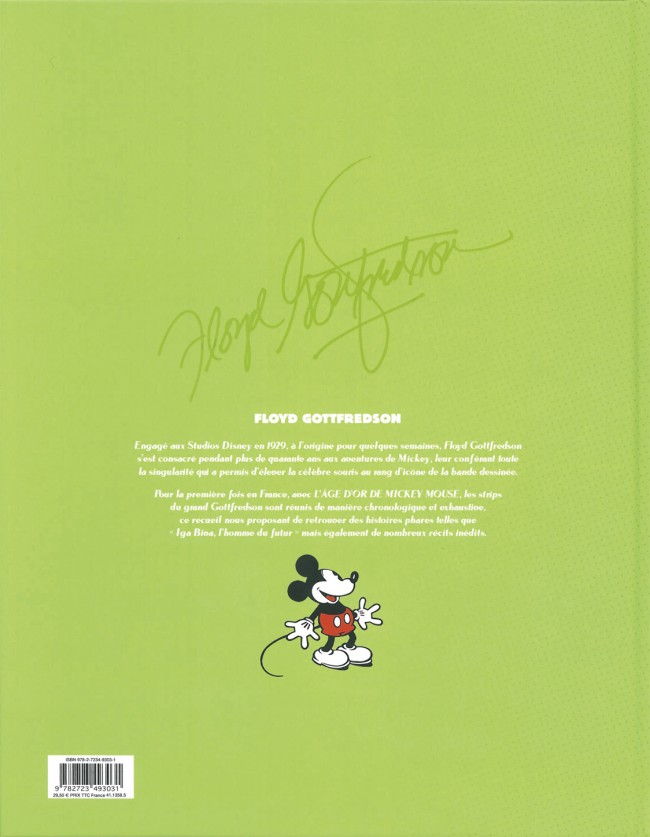 Verso de l'album L'âge d'or de Mickey Mouse Tome 7 Iga biva, l'homme du futur et autres histoires (1946 - 1948)