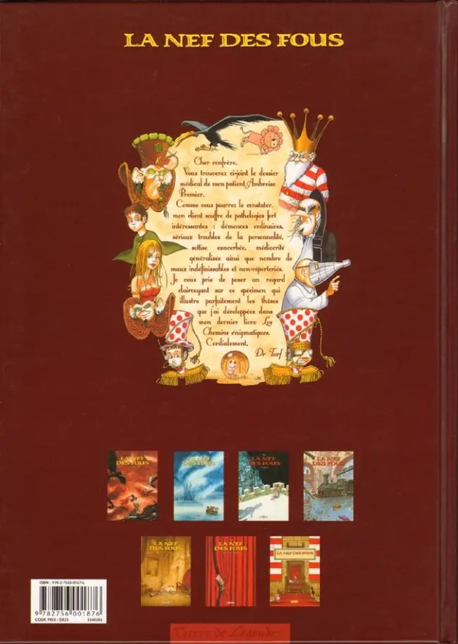 Verso de l'album La Nef des fous Tome 6 Les chemins énigmatiques