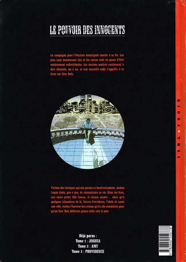 Verso de l'album Le Pouvoir des Innocents Tome 3 Providence