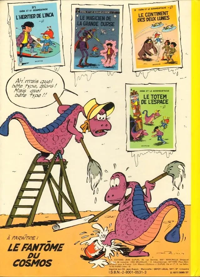 Verso de l'album Le Scrameustache Tome 4 Le totem de l'espace