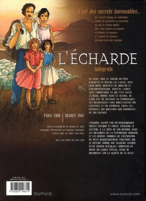 Verso de l'album Secrets - L'écharde Intégrale
