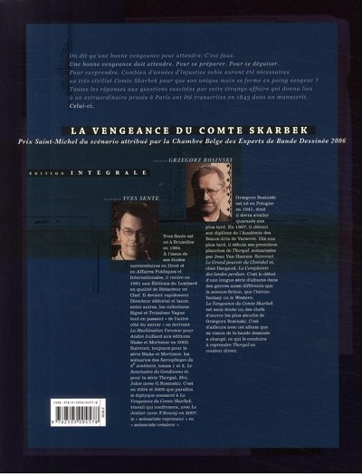 Verso de l'album La Vengeance du Comte Skarbek Édition intégrale