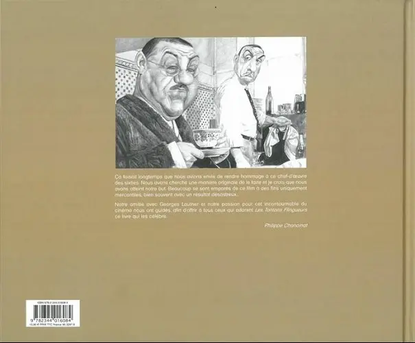 Verso de l'album Les tontons éparpillés façon puzzle