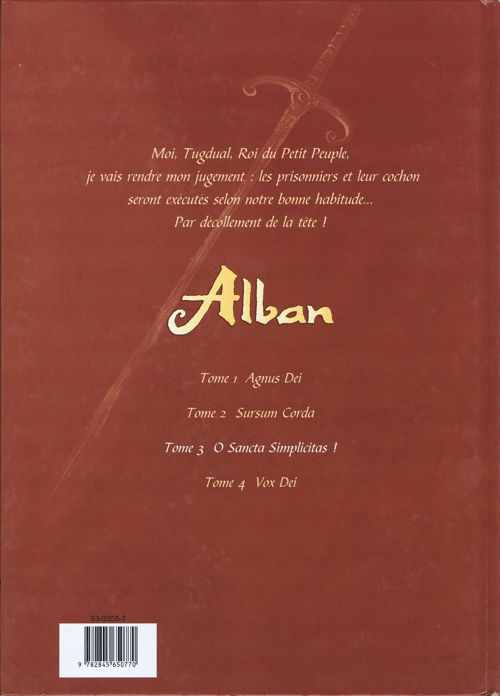 Verso de l'album Alban Tome 3 O Sancta Simplicitas !