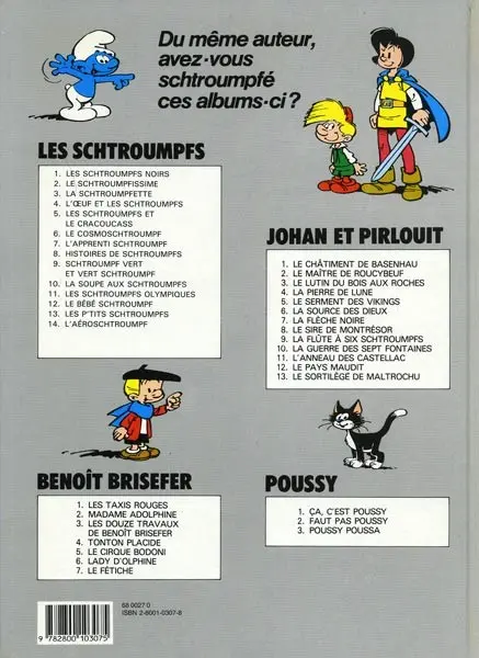 Verso de l'album Benoît Brisefer Tome 6 Lady d'Olphine