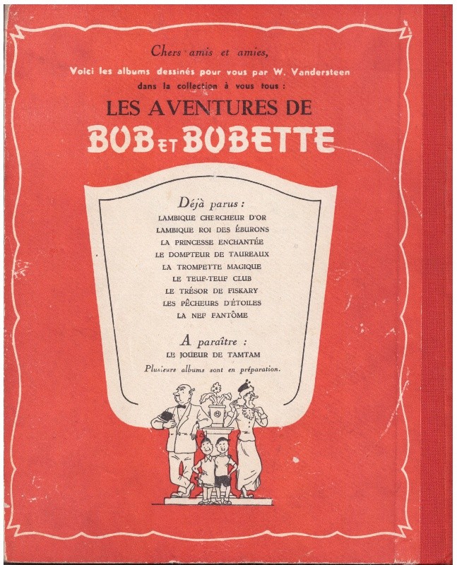 Verso de l'album Bob et Bobette Tome 7 Le trésor de Fiskary