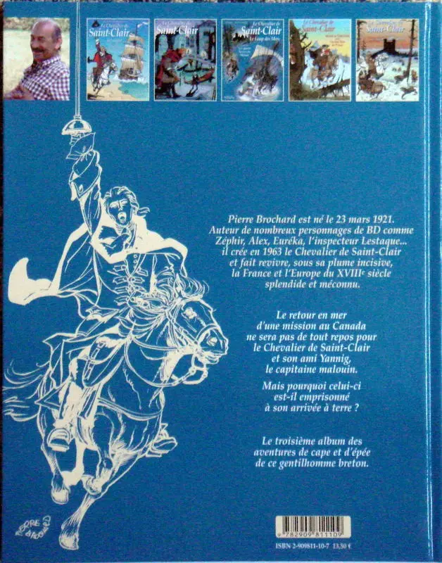 Verso de l'album Le Chevalier de Saint-Clair Tome 3 Le Loup des Mers suivi de Les quatre Secrets du Manoir