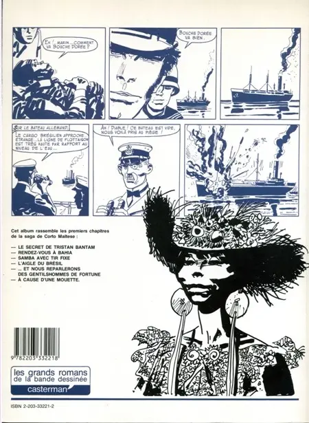 Verso de l'album Corto Maltese Tome 3 Sous le signe du Capricorne