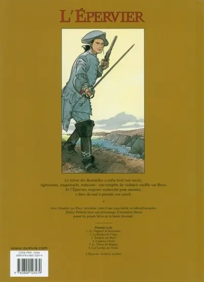 Verso de l'album L'Épervier Tome 3 Tempête sur Brest