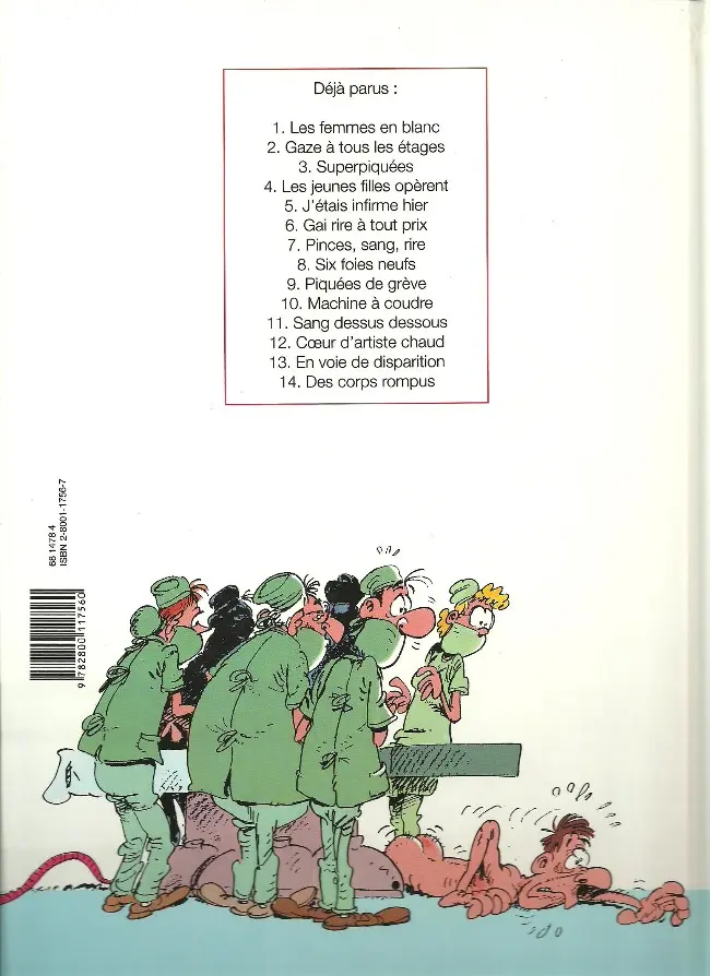 Verso de l'album Les Femmes en Blanc Tome 7 Pinces, sang, rires