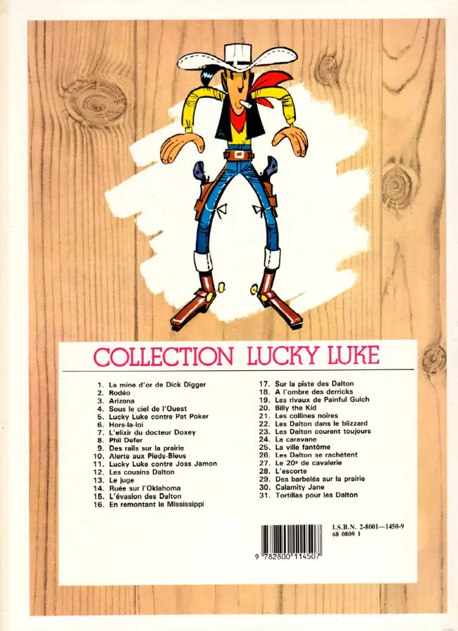 Verso de l'album Lucky Luke Tome 10 Alerte aux Pieds-Bleus