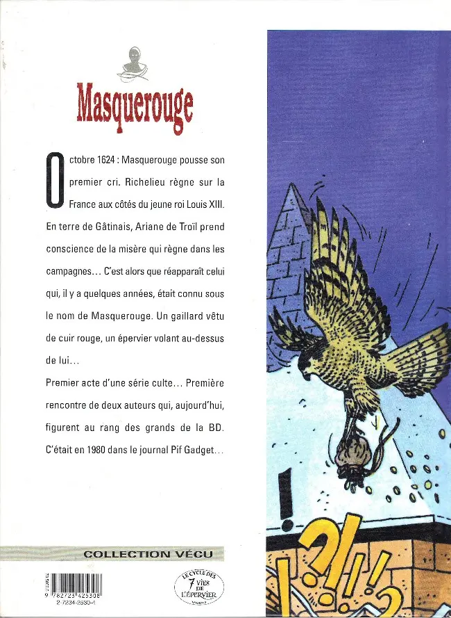 Verso de l'album Masquerouge - Épisode 1 - Juillard Tome 1