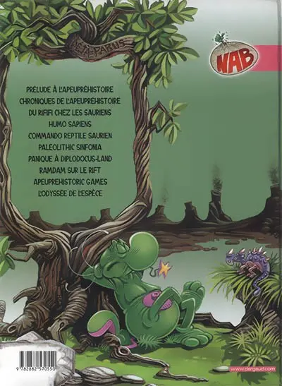 Verso de l'album Nabuchodinosaure Tome 2 Chroniques de l'apeupréhistoire