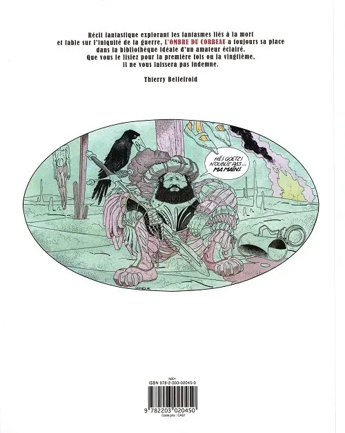 Verso de l'album L'Ombre du corbeau