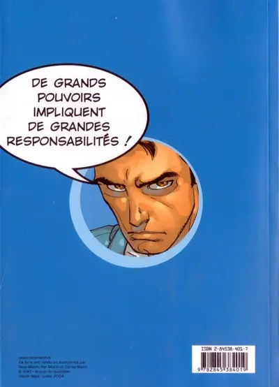 Verso de l'album Spider-Man