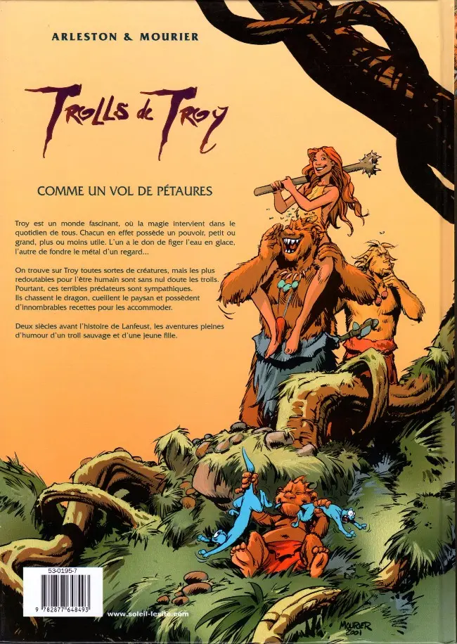 Verso de l'album Trolls de Troy Tome 3 Comme un vol de pétaures