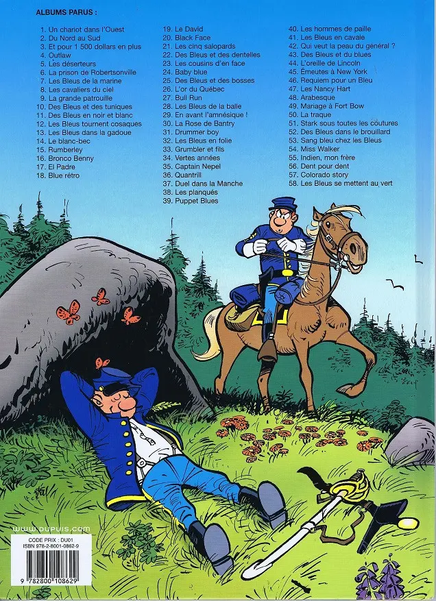 Verso de l'album Les Tuniques Bleues Tome 5 Les déserteurs
