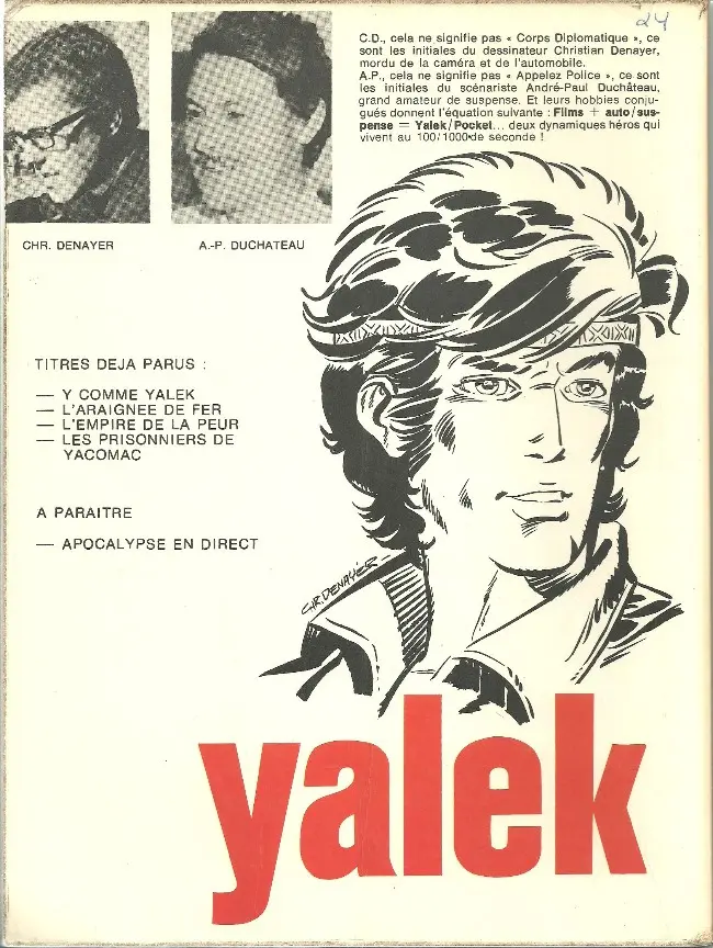 Verso de l'album Yalek Tome 4 Les prisonniers de Yacomac