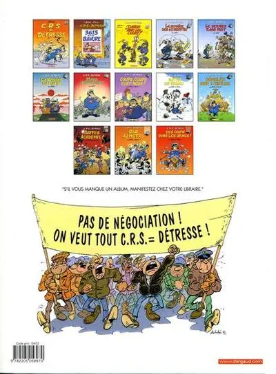 Verso de l'album CRS = Détresse Tome 13 Des coups dans les urnes !