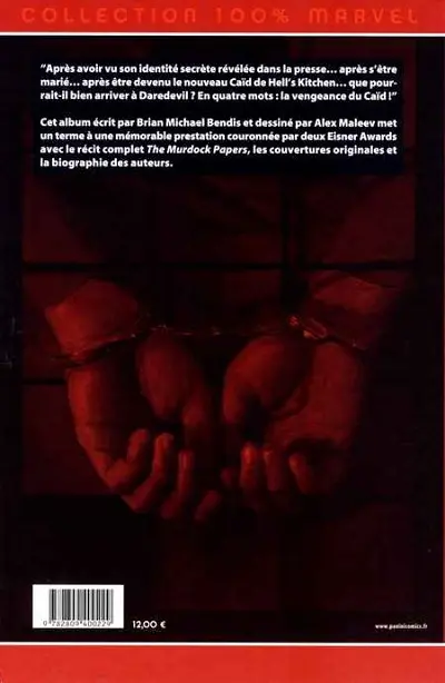 Verso de l'album Daredevil Tome 13 Le rapport Murdock