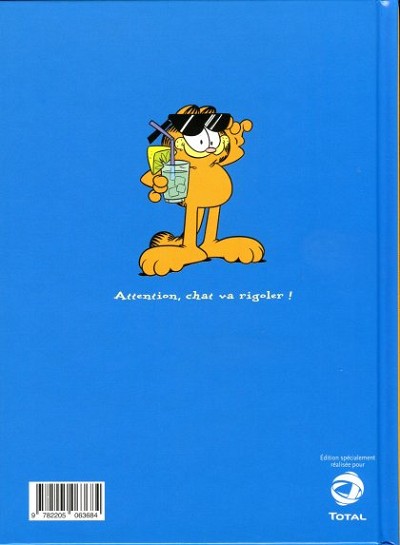 Verso de l'album Garfield Lasagnes, repos, dodo !