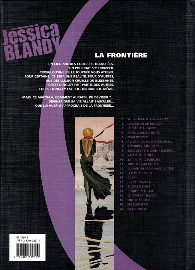 Verso de l'album Jessica Blandy Tome 21 La Frontière