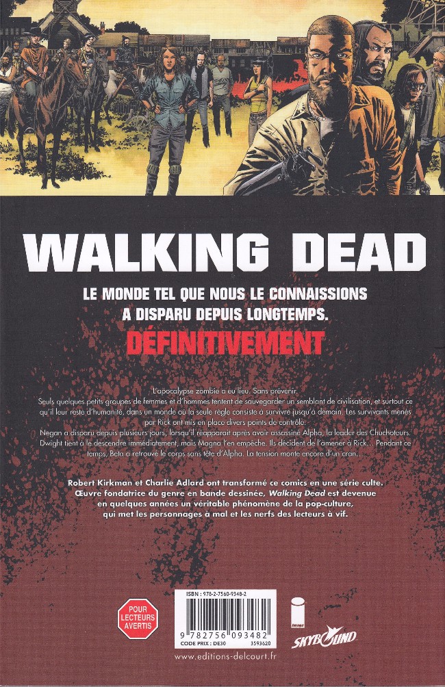 Verso de l'album Walking Dead Tome 27 Les Chuchoteurs