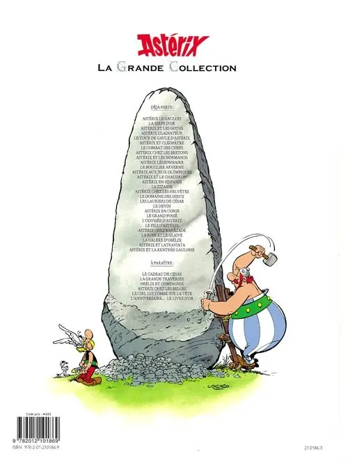 Verso de l'album Astérix La Grande Collection Tome 19 Le devin