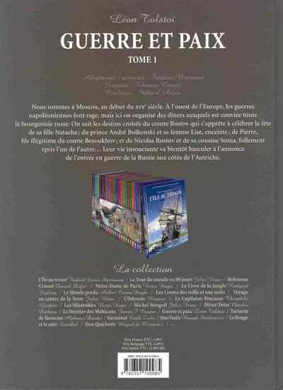 Verso de l'album Les Incontournables de la littérature en BD Tome 17 Guerre et Paix - Tome 1