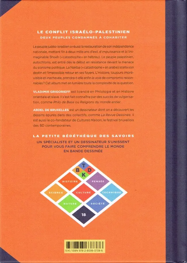 Verso de l'album La Petite Bédéthèque des Savoirs Tome 18 Le conflit israélo-palestinien - Deux peuples condamnés à cohabiter