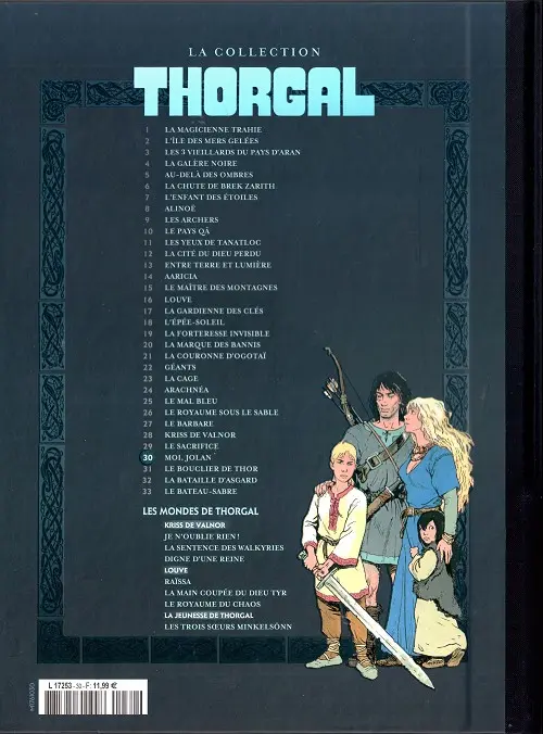 Verso de l'album Thorgal La collection Tome 30 Moi, Jolan