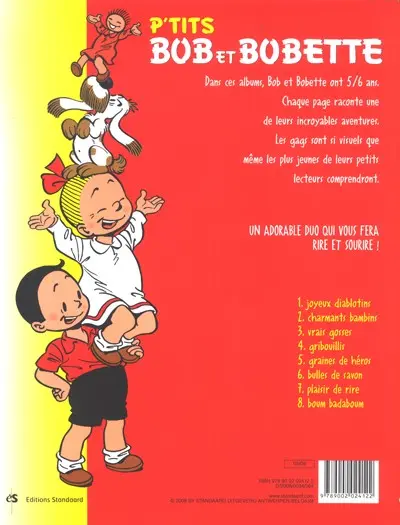 Verso de l'album Bob et Bobette (P'tits) Tome 8 Boum badaboum