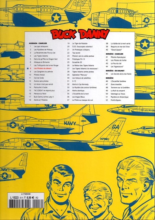 Verso de l'album Buck Danny Tome 8 Les pirates du désert