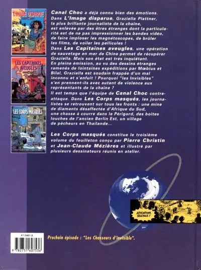 Verso de l'album Canal Choc Tome 3 Les corps masqués
