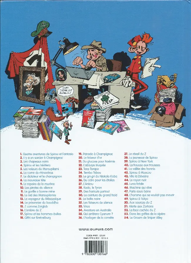 Verso de l'album Spirou et Fantasio Tome 14 Le prisonnier du bouddha