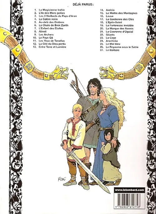 Verso de l'album Thorgal Tome 23 La Cage