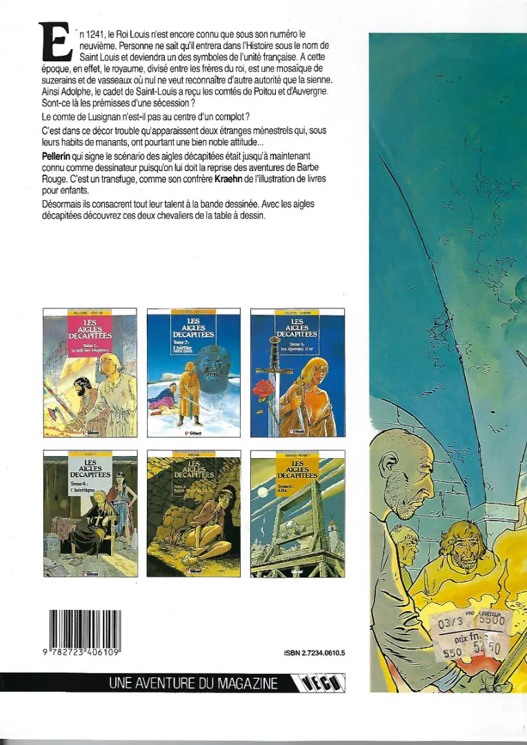 Verso de l'album Les Aigles décapitées Tome 1 La nuit des jongleurs