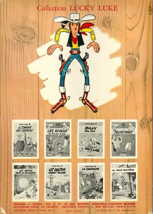 Verso de l'album Lucky Luke Tome 21 Les collines noires