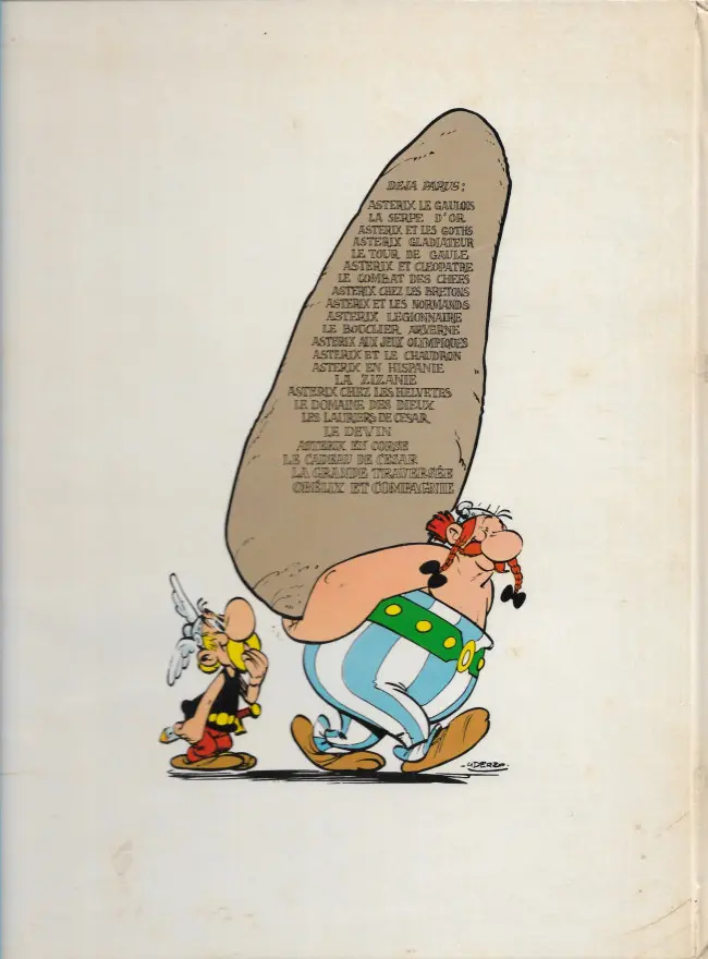 Verso de l'album Astérix Tome 22 La grande traversée