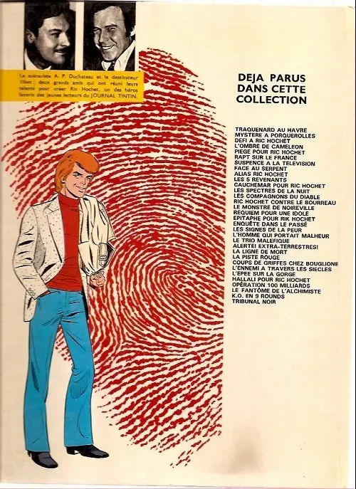 Verso de l'album Ric Hochet Tome 26 L'ennemi à travers les siècles