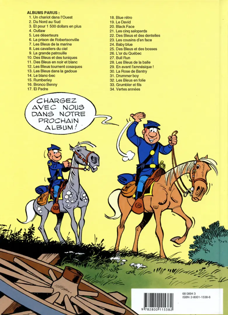 Verso de l'album Les Tuniques Bleues Tome 27 Bull Run