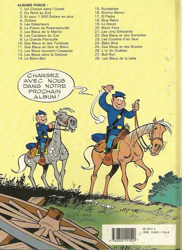 Verso de l'album Les Tuniques Bleues Tome 23 Les cousins d'en face