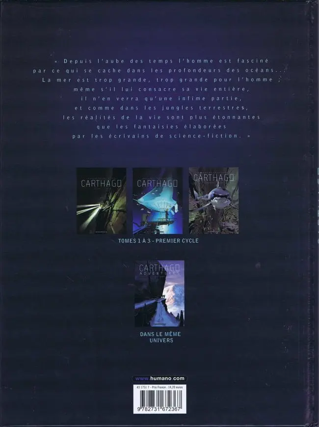 Verso de l'album Carthago Tome 3 Le monstre de Djibouti