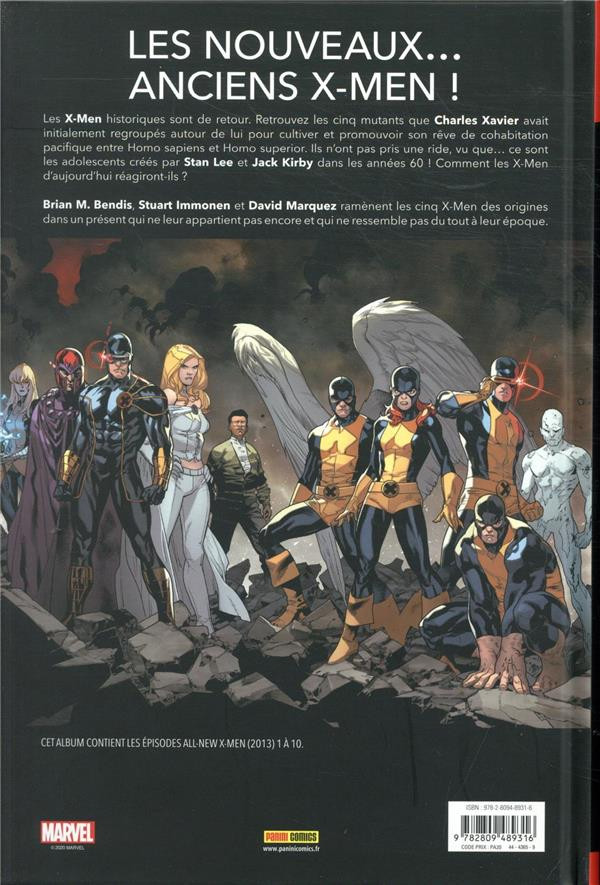 Verso de l'album All-New X-Men X-Men d'hier