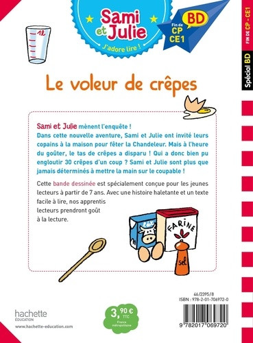 Verso de l'album Sami et Julie Le voleur de crêpes